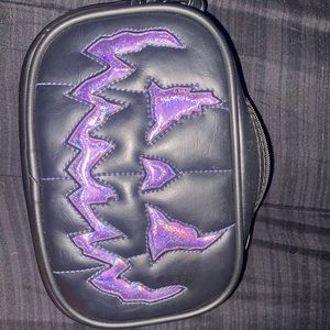 Black with purple iridescent crossbody